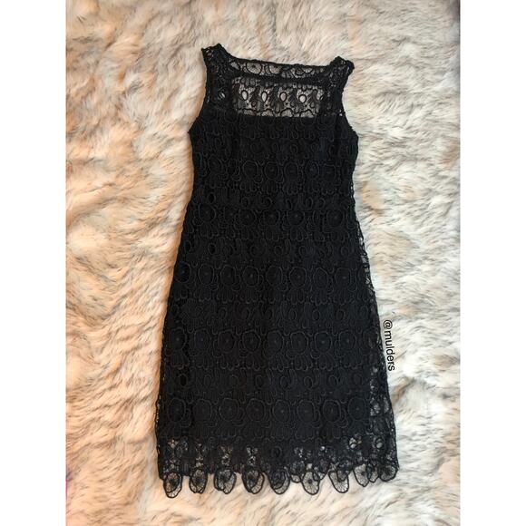 BB Dakota Sleeveless Black Crochet Lace Dress - Picture 6 of 13